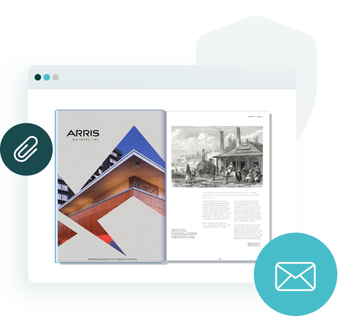 Branded digital brochure shared through team collaboration using Paperturn’s publishing and sharing 