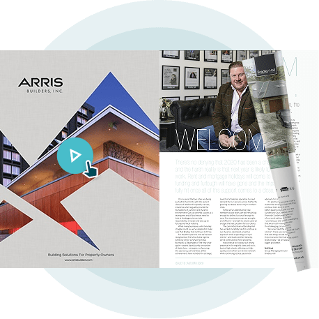 Interactive digital brochure featuring embedded video and page-turn animation created with Paperturn