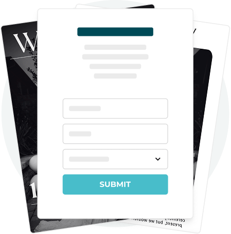 Digital form overlay on medical brochures — showing how Paperturn enables healthcare providers to collect patient feedback through embedded forms.