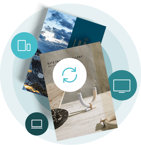 PDF converted to an online flipbook with interactive elements and share-ready indicators in Paperturn