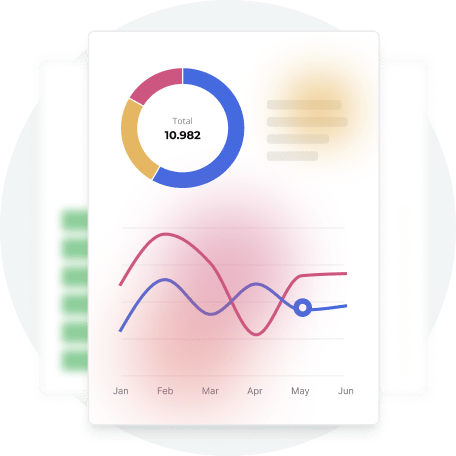 Illustration of Paperturn’s analytics dashboard with interactive graphs and engagement data — showca